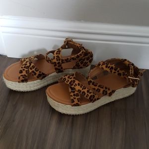 Cheetah print espadrille